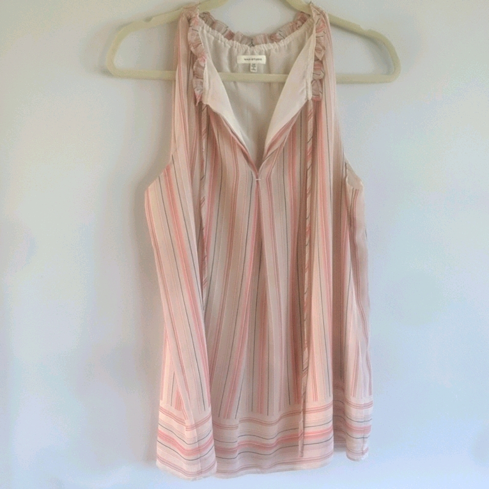 Max Studio Multi Colored Stripped Tank Top